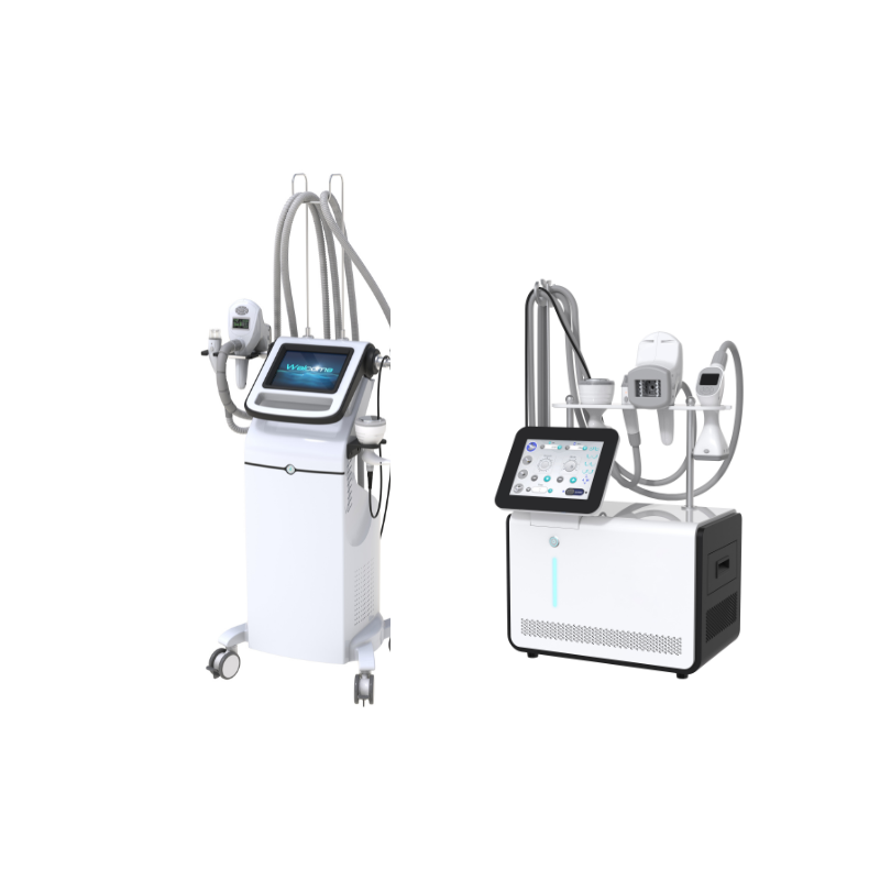 AmBeauteTech professional body contouring machines including COOLWAVE, cryolipolysis, EMS, vacuum roller, RF and cavitation systems